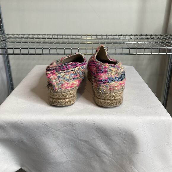 Manebi Ibiza Neon Tweed Espadrilles Size 36/5.5 Beachy Resort Euro Summer Casual - Picture 7 of 7